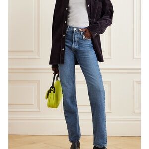 Agolde Blue Straight Leg Jeans